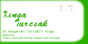 kinga turcsak business card